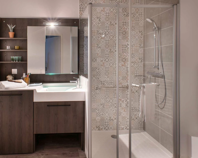 residence senior teteghem salle de bain