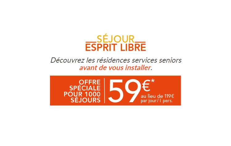 Offre séjour esprit libre Domitys